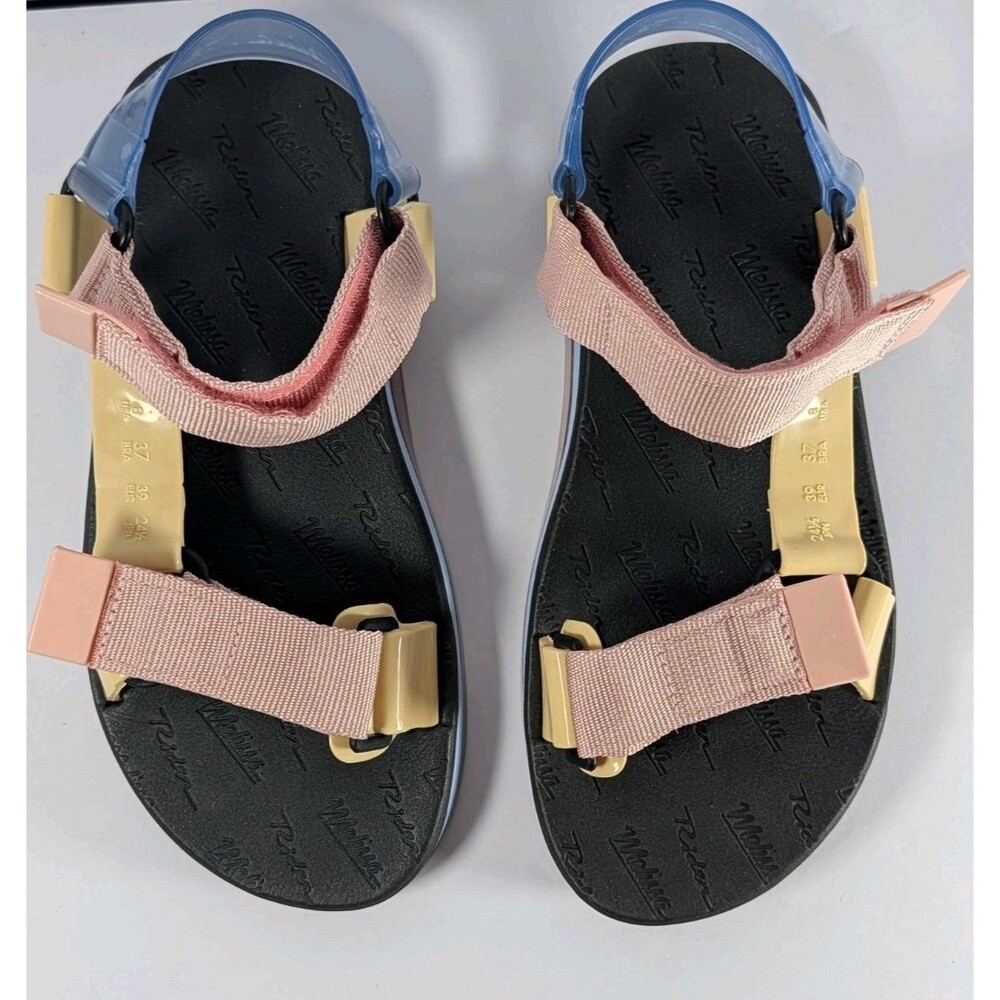 Melissa x Rider Papete Women's 8 Sandal Black Pink Yellow Bubblegum Scented NIB - Picture 3 of 12